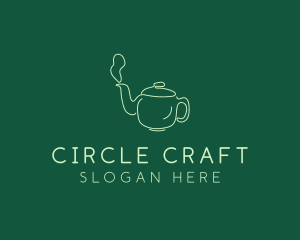 Green Teapot Tea Kettle logo design