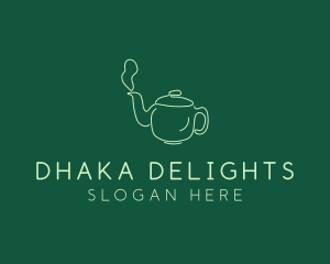 Green Teapot Tea Kettle logo design