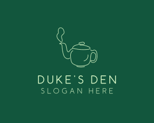 Green Teapot Tea Kettle logo design