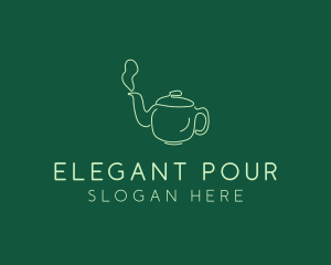 Green Teapot Tea Kettle logo design