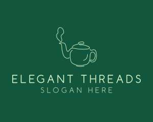 Green Teapot Tea Kettle logo design