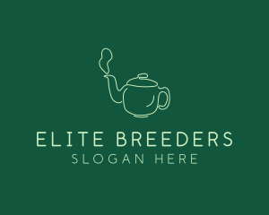 Green Teapot Tea Kettle logo design