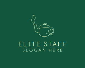 Green Teapot Tea Kettle logo design