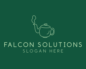 Green Teapot Tea Kettle logo design