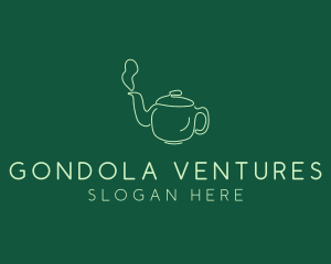 Green Teapot Tea Kettle logo design