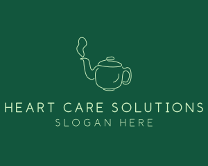 Green Teapot Tea Kettle logo design