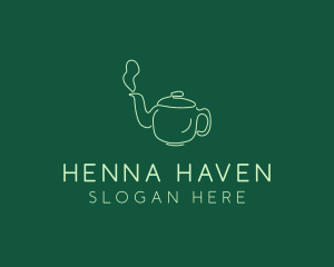 Green Teapot Tea Kettle logo design