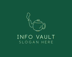 Green Teapot Tea Kettle logo design