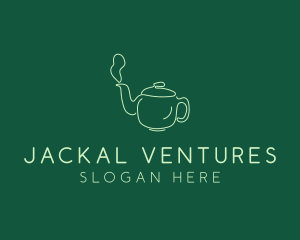 Green Teapot Tea Kettle logo design