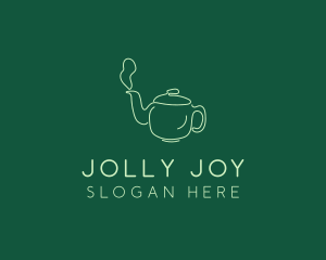 Green Teapot Tea Kettle logo design