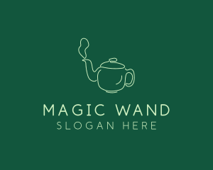 Green Teapot Tea Kettle logo design