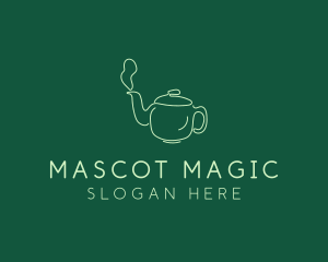 Green Teapot Tea Kettle logo design