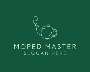 Green Teapot Tea Kettle logo design