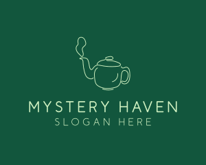 Green Teapot Tea Kettle logo design