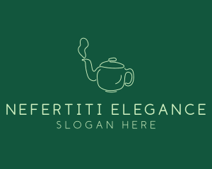 Green Teapot Tea Kettle logo design