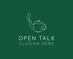 Green Teapot Tea Kettle logo design