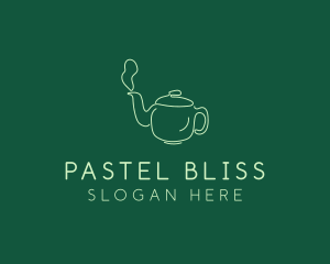 Green Teapot Tea Kettle logo design