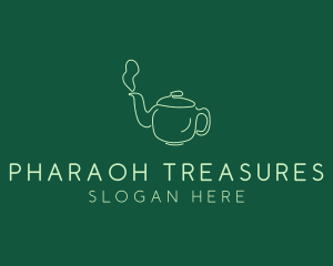 Green Teapot Tea Kettle logo design