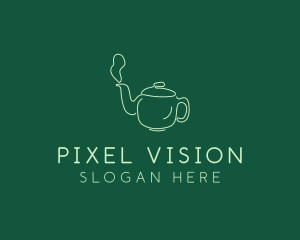 Green Teapot Tea Kettle logo design