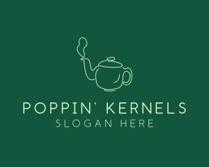 Green Teapot Tea Kettle logo design