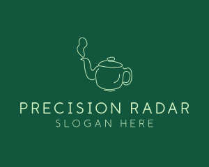 Green Teapot Tea Kettle logo design