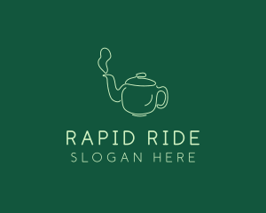 Green Teapot Tea Kettle logo design