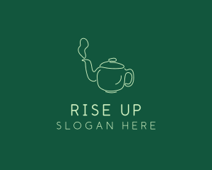 Green Teapot Tea Kettle logo design