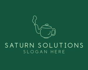 Green Teapot Tea Kettle logo design