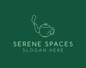 Green Teapot Tea Kettle logo design