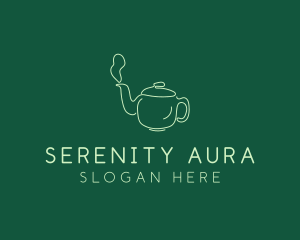 Green Teapot Tea Kettle logo design