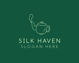 Green Teapot Tea Kettle logo design