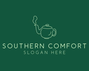 Green Teapot Tea Kettle logo design