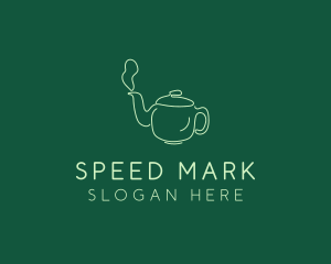 Green Teapot Tea Kettle logo design