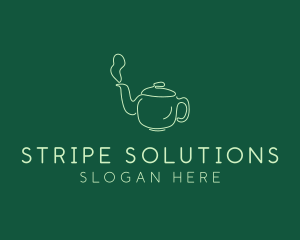 Green Teapot Tea Kettle logo design