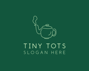 Green Teapot Tea Kettle logo design