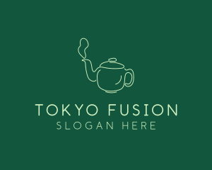 Green Teapot Tea Kettle logo design