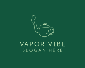 Green Teapot Tea Kettle logo design