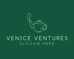 Green Teapot Tea Kettle logo design