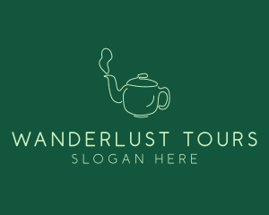 Green Teapot Tea Kettle logo design