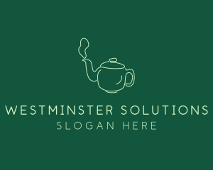 Green Teapot Tea Kettle logo design