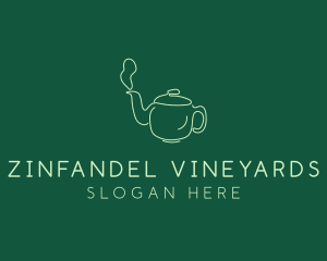 Green Teapot Tea Kettle logo design