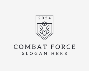 Military - Military Wolf Crest logo design