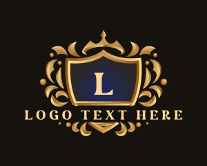 Luxury - Crown Shield Crest logo design