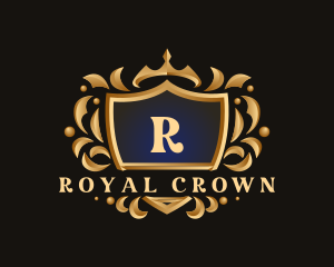 Crown Shield Crest logo design