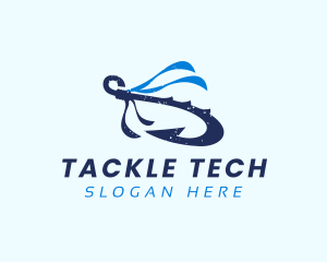 Tackle - Bait Fishing Hook logo design