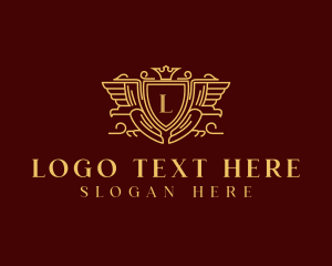 Eagle - Minimalist Crown Shield logo design