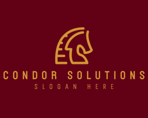 Red Horse Stallion logo design