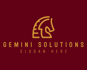 Red Horse Stallion logo design