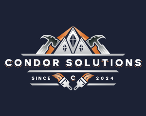 Hammer Repair Construction logo design