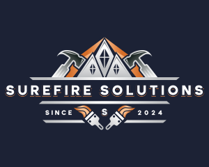 Hammer Repair Construction logo design